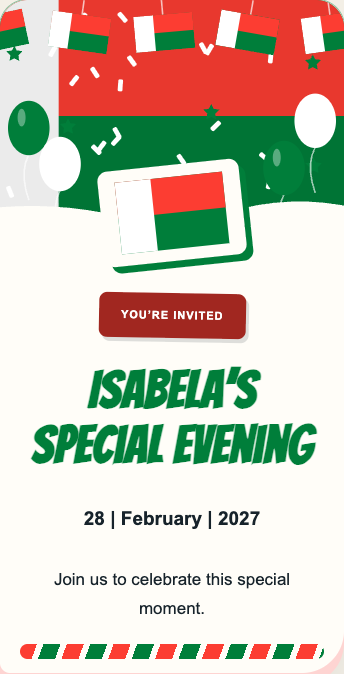 Madagascar Invitation