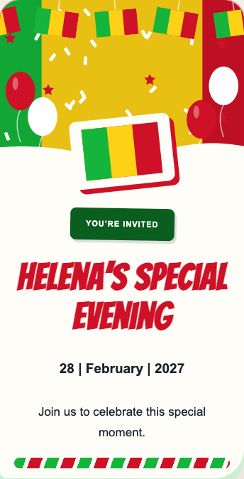 Mali Invitation
