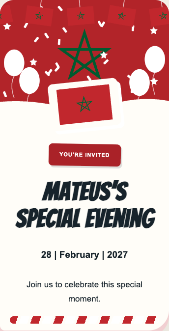 Morocco Invitation
