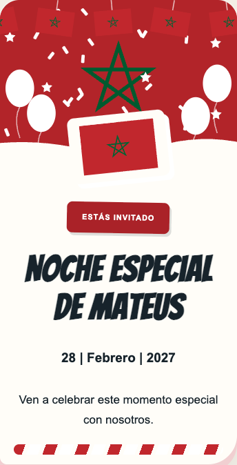 Invitación Marruecos