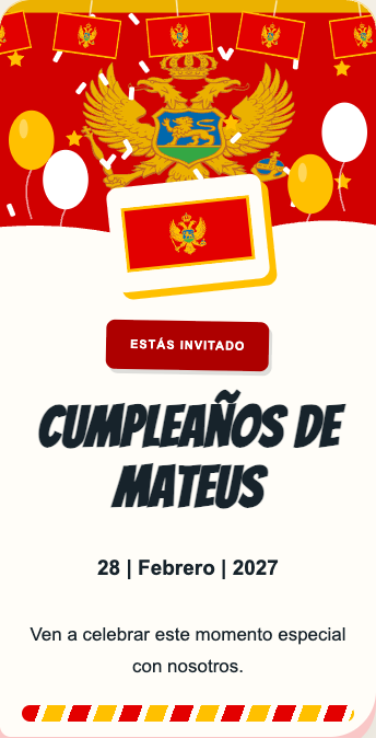 Invitación Montenegro