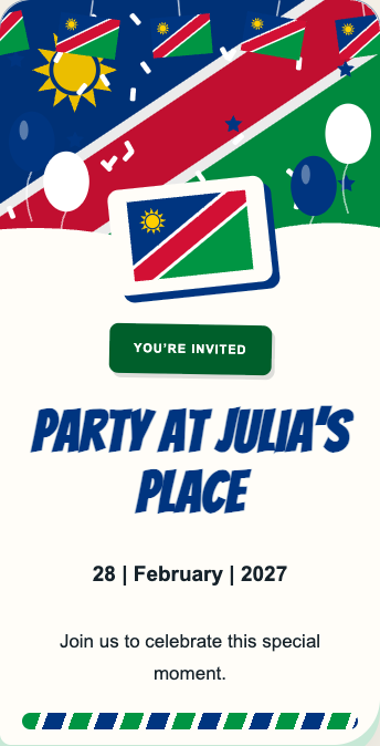 Namibia Invitation