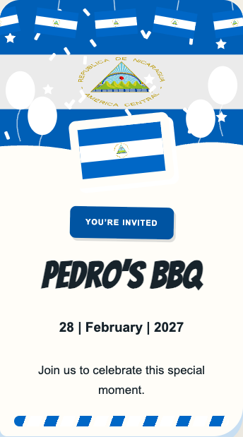 Nicaragua Invitation