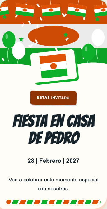 Invitación Níger