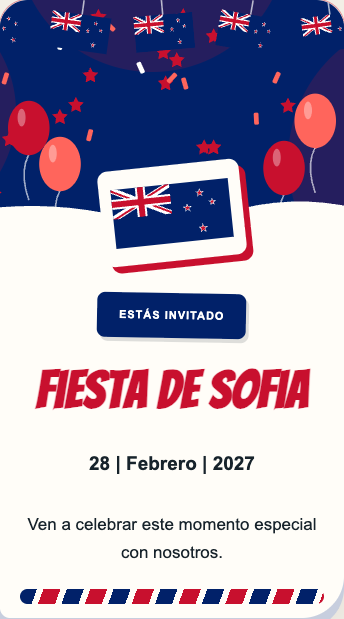 Invitación Nueva Zelanda