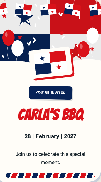 Panama Invitation