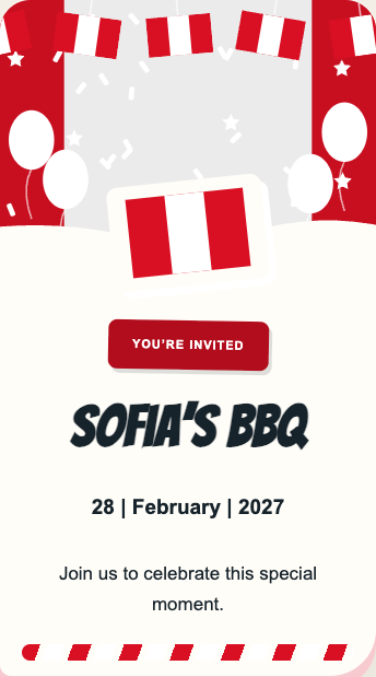 Peru Invitation