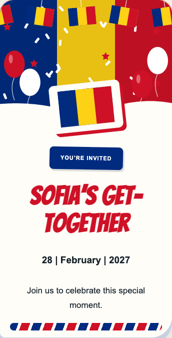 Romania Invitation