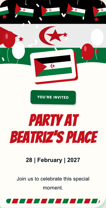 Western Sahara Invitation