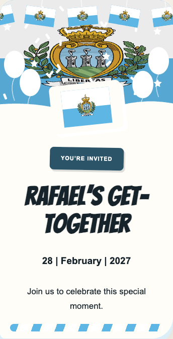 San Marino Invitation