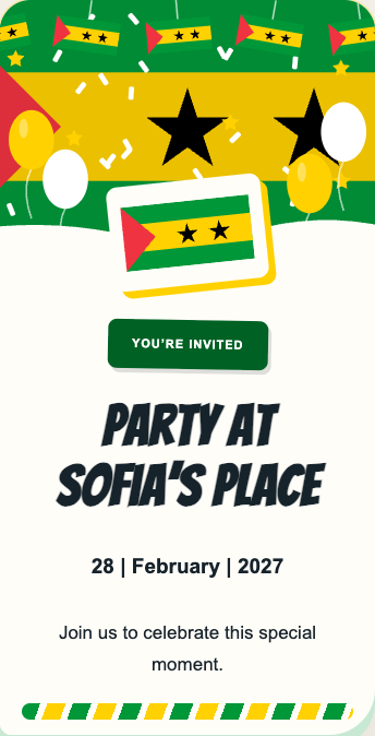 São Tomé & Príncipe Invitation