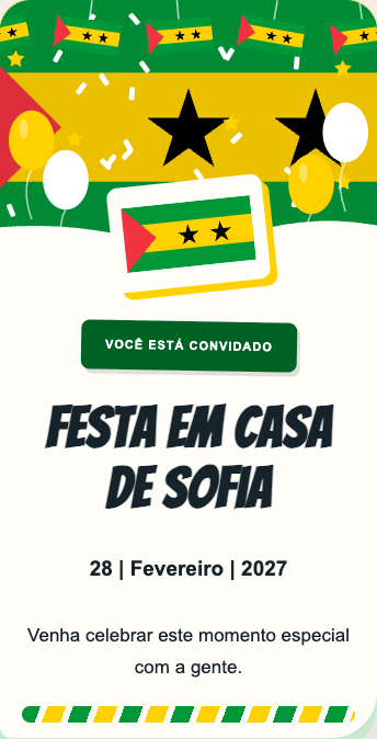 Convite São Tomé e Príncipe