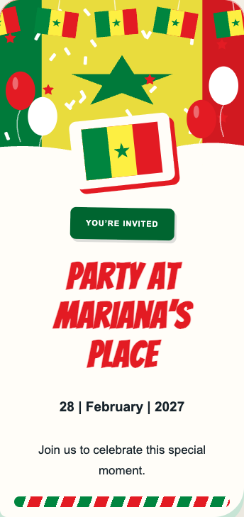 Senegal Invitation