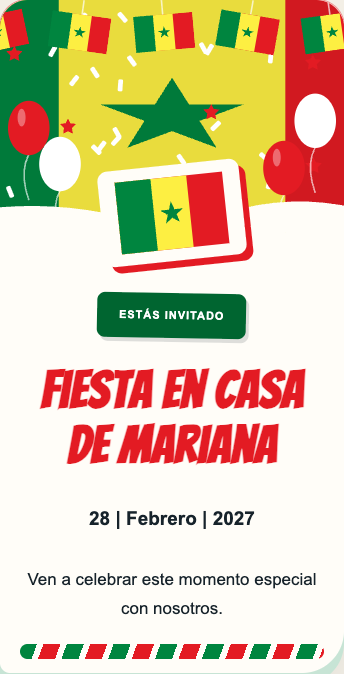 Invitación Senegal
