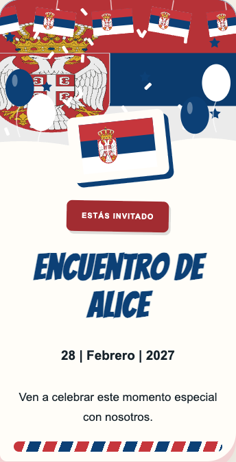 Invitación Serbia