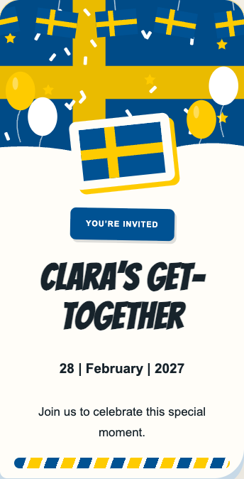 Sweden Invitation