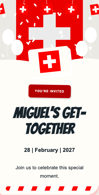 Switzerland Invitation
