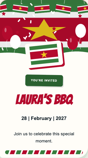Suriname Invitation