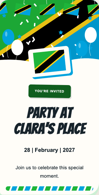 Tanzania Invitation