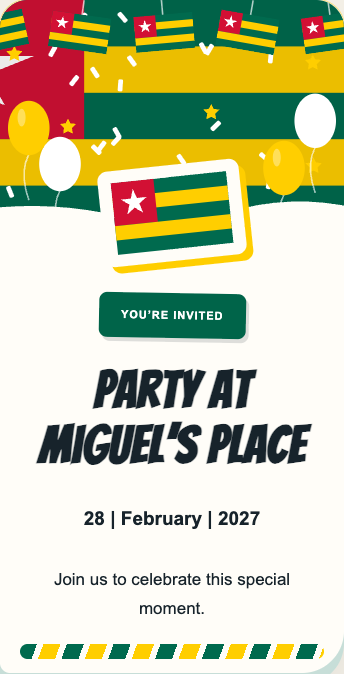Togo Invitation