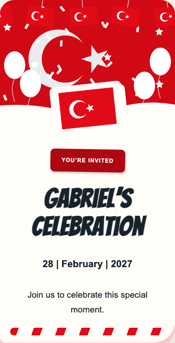 Türkiye Invitation