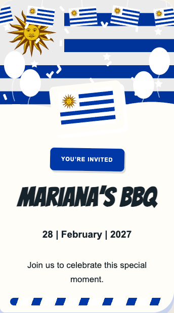 Uruguay Invitation