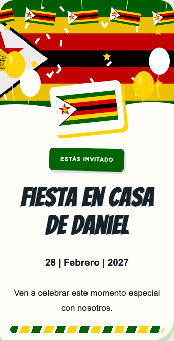 Invitación Zimbabue