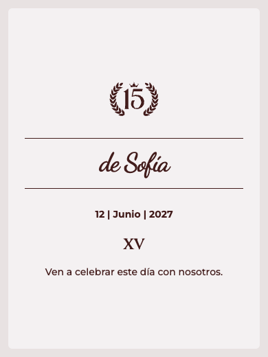 Invitación digital de XV años: Quince Años