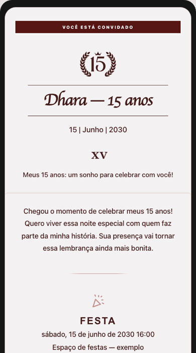 Miniatura do modelo 15 anos