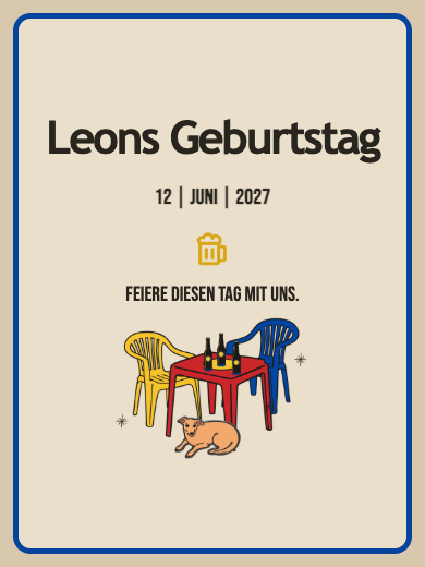 Digitale Einladung: Pub-Party — Grillparty