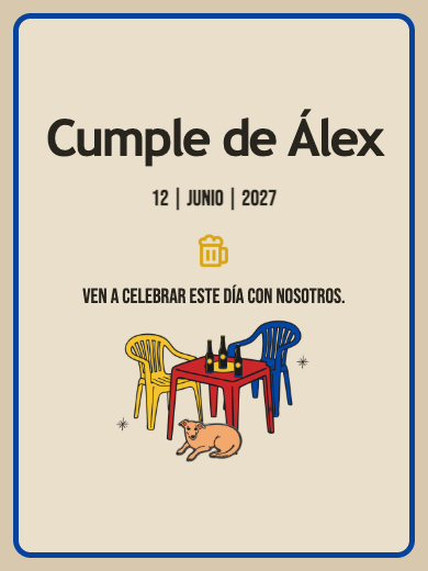 Invitación digital de cumpleaños: Fiesta de Bar