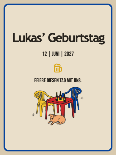 Digitale Geburtstagseinladung: Pub-Party