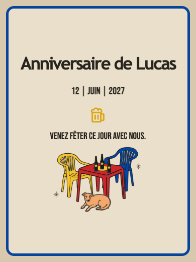 Invitation d’anniversaire numérique: Fête au pub