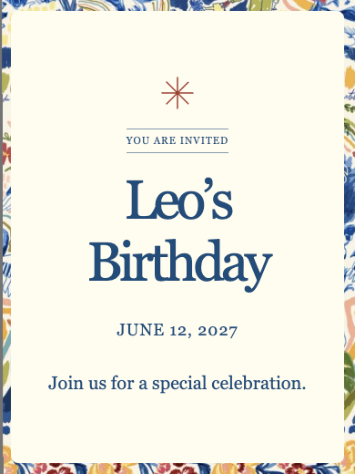Digital birthday invitation: Brazil in Watercolor