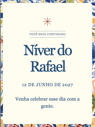 Convite online Brasil em Aquarela