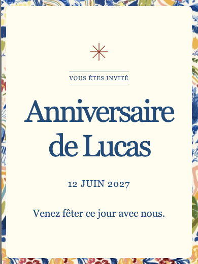 Invitation numérique pour anniversaire de mariage: Brésil aquarelle
