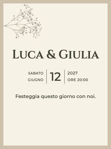 Invito digitale: Botanico naturale — Evento religioso