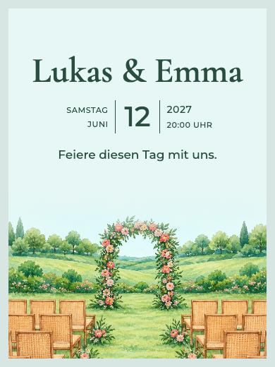 Digitale Einladung: Garten des Jaworts — Lingerie-Party