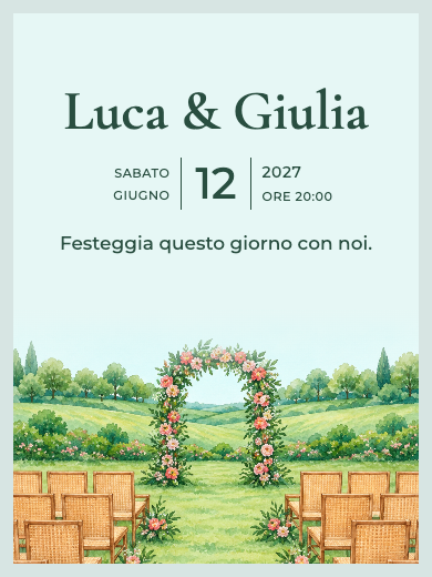 Invito digitale: Giardino del sì — Festa lingerie