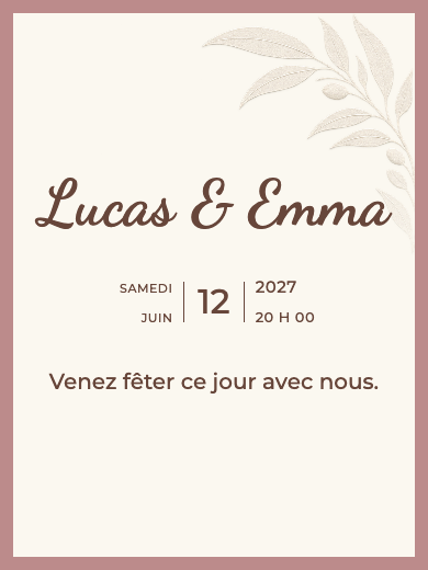 Invitation numérique: Lin et cuivre — Événement religieux