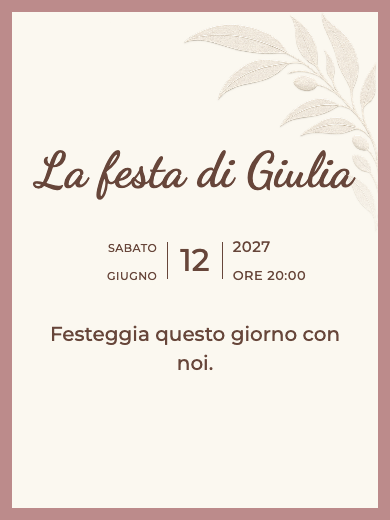 Invito digitale: Lino e rame — Festa lingerie