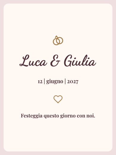Invito digitale per anniversario di matrimonio: Rosé classico