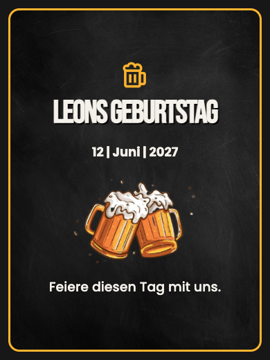 Digitale Geburtstagseinladung: Bierfest