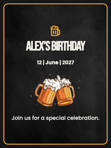 Digital invitation: Beer Celebration — Barbecue
