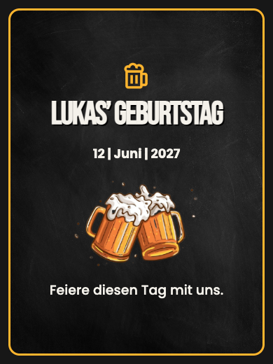 Digitale Geburtstagseinladung: Bierfest