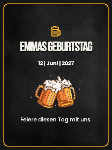 Digitale Geburtstagseinladung: Bierfest