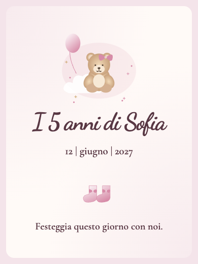 Invito digitale di compleanno: Baby shower acquerello rosa