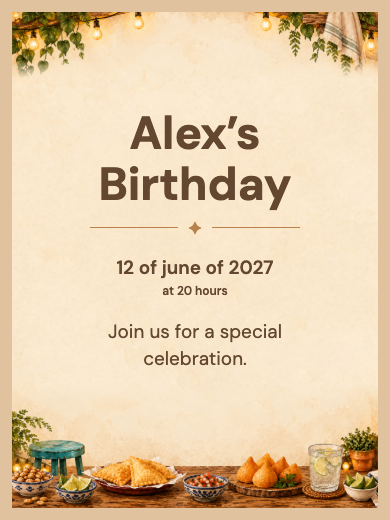Digital birthday invitation: Garden Birthday