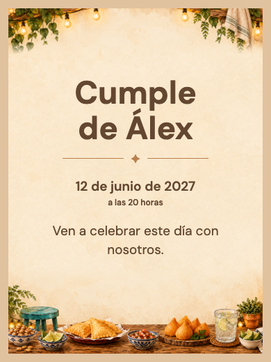Invitación digital de cumpleaños: Cumpleaños en el Jardín