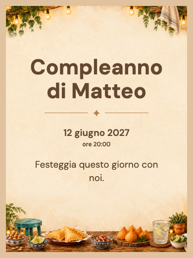 Invito digitale di compleanno: Compleanno in giardino